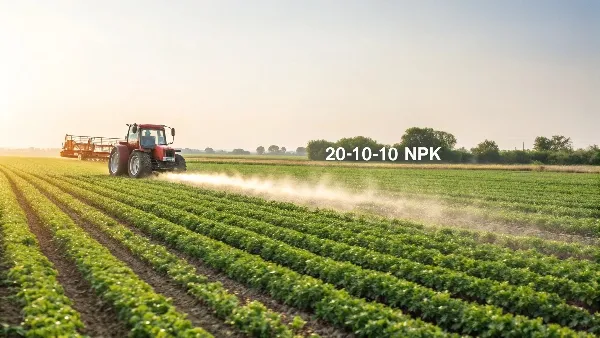 Field application of 20-10-10 fertilizer