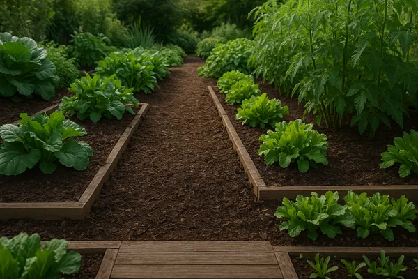Using leaf mould and mulch in the garden